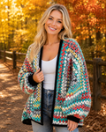 Painted Canyon Hexagonal Cardigan