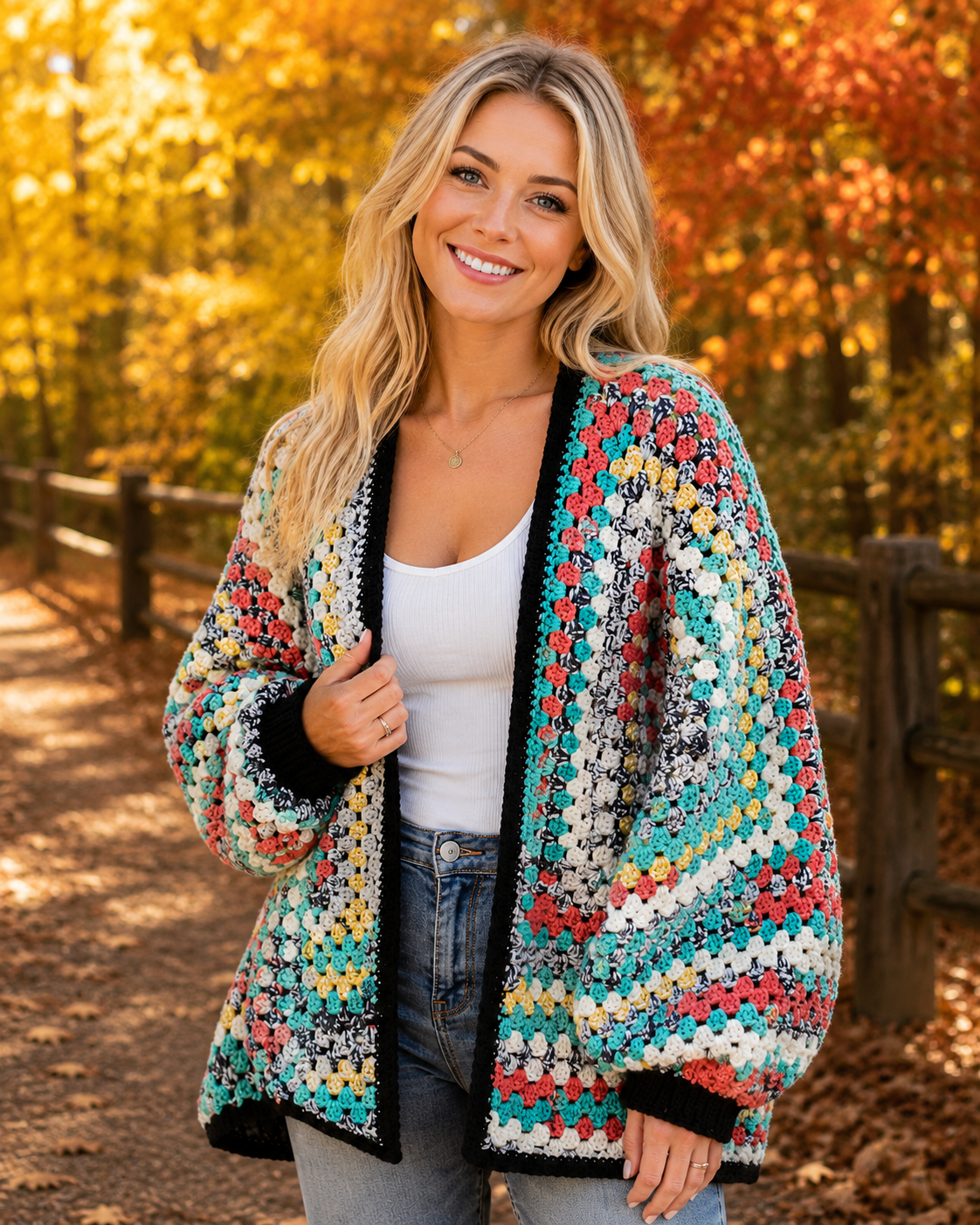 Painted Canyon Hexagonal Cardigan